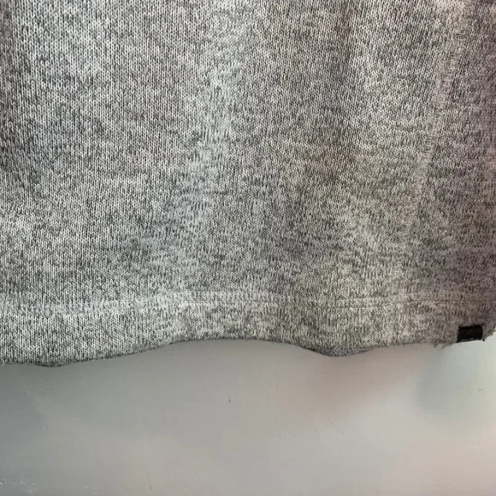 EDDIE BAUER Gray Two Toned Quarter Zip Long Sleeve Sweatshirt